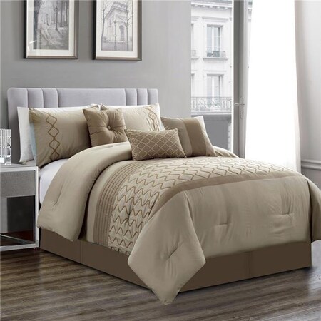Elight Home Elight Home 21699K Parry Comforter Set; Brown - King Size - 7 Piece 21699K
